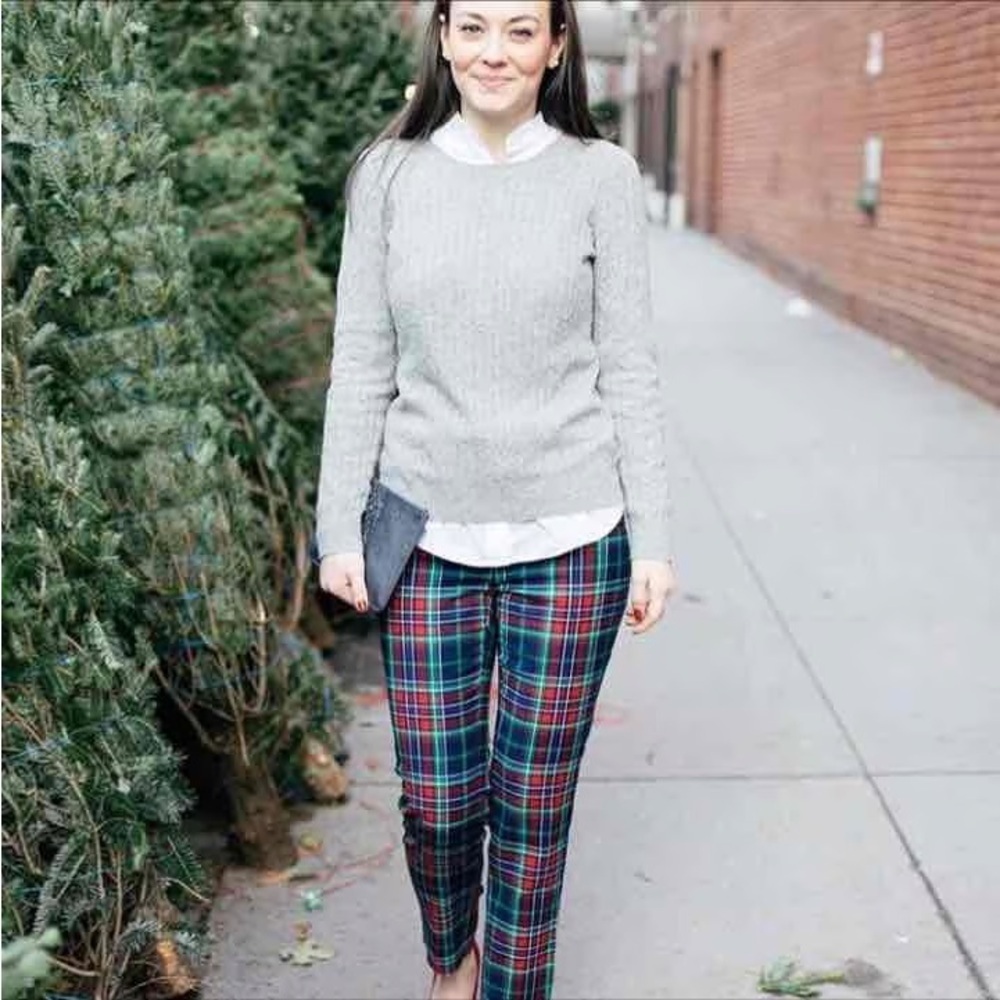 Vineyard Vines Sm Sz 6 Tartan Plaid High Rise Jolly Stretch Slim Cotton NWT